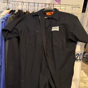 Pharmacy Black Casual Button Down Shirt for Men